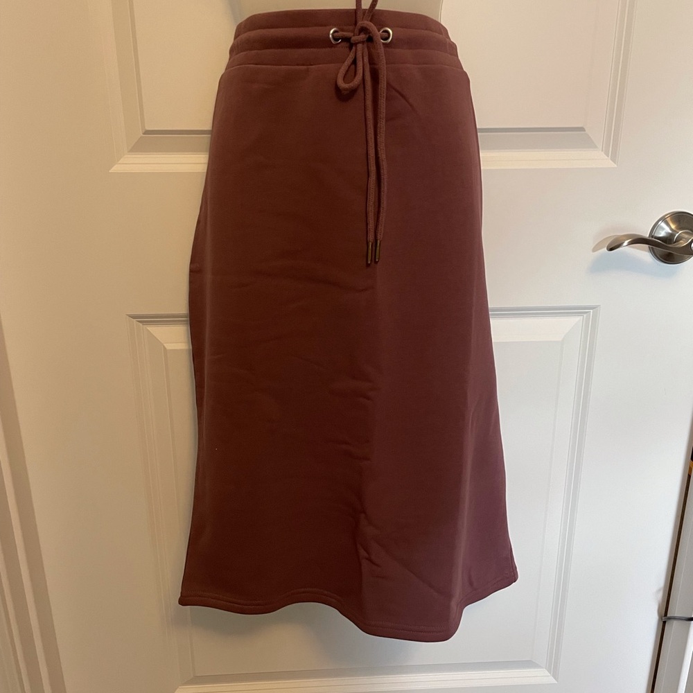 Dusty Plum “Zion” Midi Skirt with Drawstring
